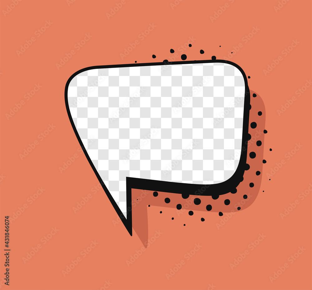 Aufkleber pop art speech bubble without text and transparent background. cartoon style vector collection of fr