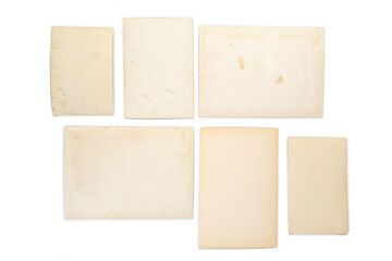 Old photo frame. Vintage paper. Retro card. Back of an old photo