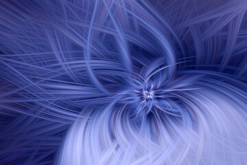 flame fractal dark background blue. space.