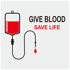 Give blood poster design vector symbol