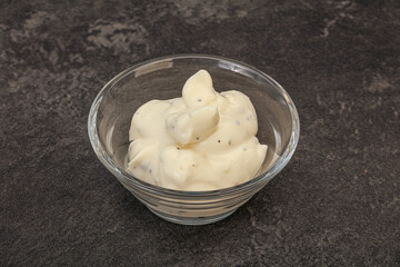 Caesar cream sauce with parmesan and herbs