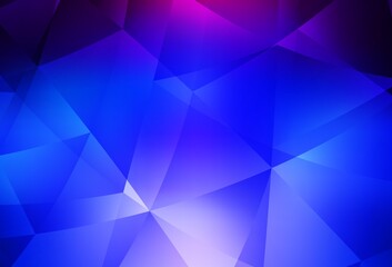 Obraz premium Dark Pink, Blue vector gradient triangles template.