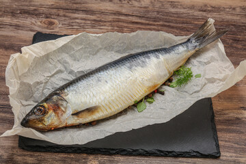 Salted Herring fish with pepper