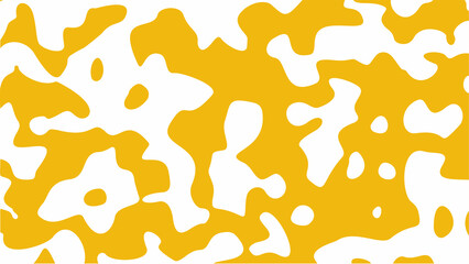 Abstract liquid background in yellow and white color. Vector illustration.