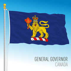General Governor flag, Canada, north american country, vector illustration 