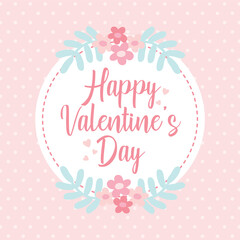 cute valentine greeting card with flower design