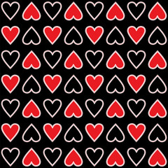 valentine seamless pattern with hearts design 