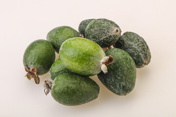 Tropical green sweet fruit Feijoa