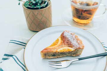 紅茶とオレンジのタルト