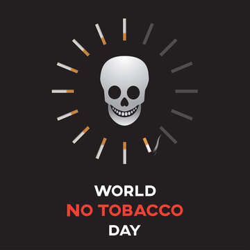 world no tobacco day text background , greeting card or poster for campaign stop smoking