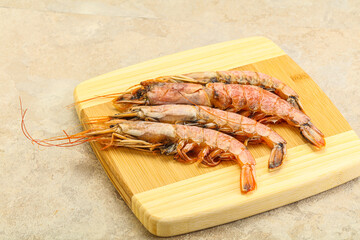 Tasty big Langoustine over the board