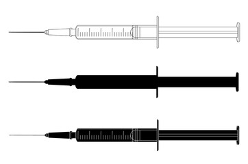 Syringe line art