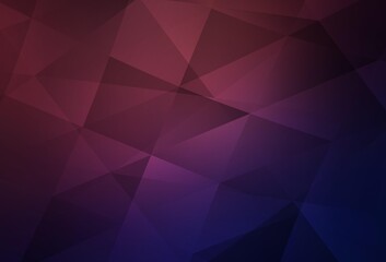 Obraz premium Dark Purple, Pink vector abstract polygonal pattern.