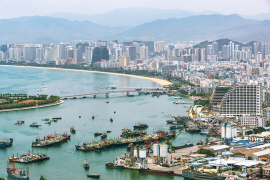 Beach Scene, Tropics, Pacific ocean city view, Natrang vietnam