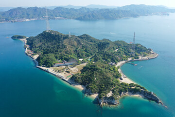 Fototapeta premium 広島県竹原市 大久野島の風景
