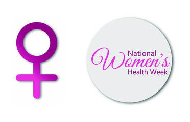 National Women's Health Week ,Vector Illustration.