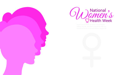 National Women's Health Week ,Vector Illustration.
