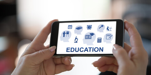 Education concept on a smartphone