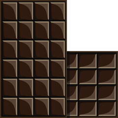 Milk chocolate bar vector