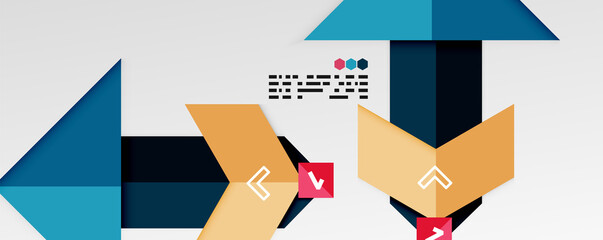 Shiny color triangles and geometric shapes vector abstract background