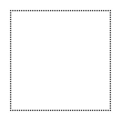 Square shape dotted icon vector symbol for creative graphic design ui element in a pictogram illustration