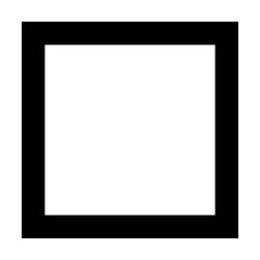 Square shape icon vector symbol for creative graphic design element in a pictogram illustration