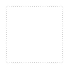 Square shape dotted icon vector symbol for creative graphic design ui element in a pictogram illustration