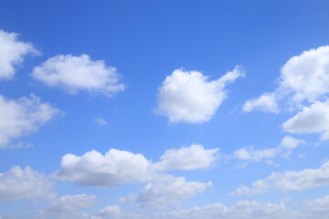 Blue sky with clouds, Background