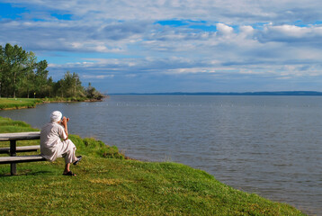 Man staring at the horizon