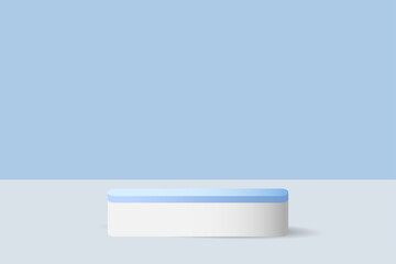 Minimalist podium and scene with 3d vector rendering abstract background composition, 3d illustration mock up of geometry platform shape scene for product display. the stage for modern award