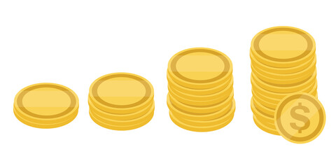 Coins vector icon