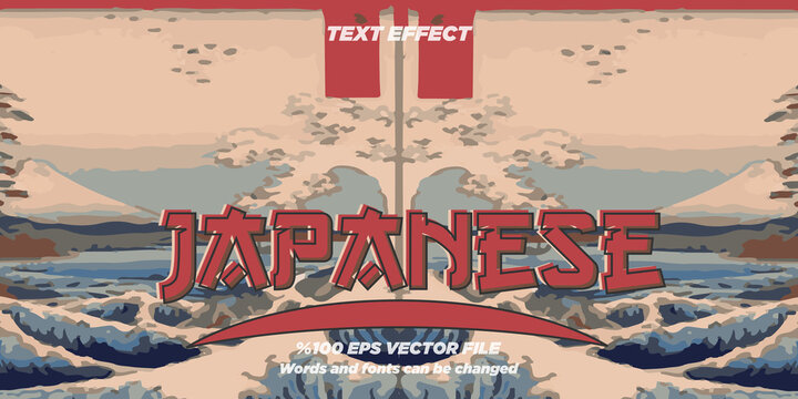 Japanese Editable Text Vector
