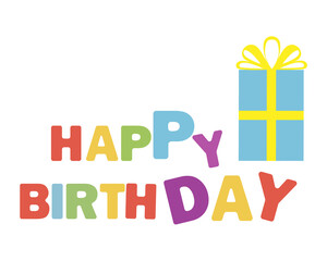 Happy birtday greeting card