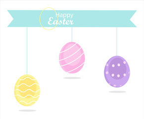 Happy Easter colorful eggs