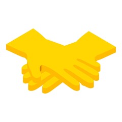 Protective gloves icon. Isometric illustration of protective gloves vector icon for web