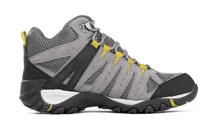 Grey hiking shoe isolated