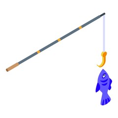Fishing clients icon. Isometric of Fishing clients vector icon for web design isolated on white background