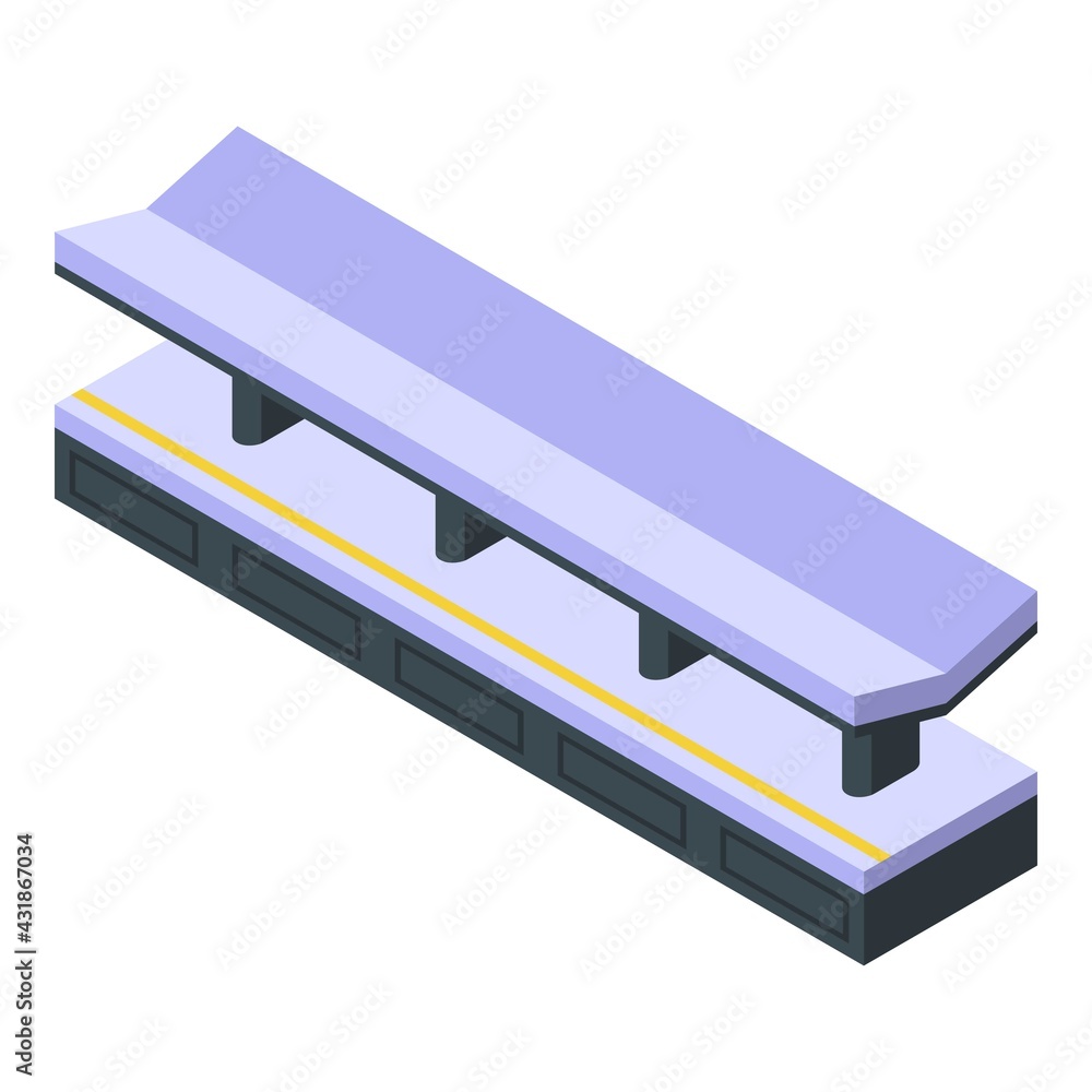 Aufkleber railway shuttle icon. isometric of railway shuttle vector icon for web design isolated on white back