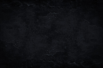 Black wall texture of cement backdrop background. Dark tone .