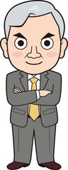 腕組みする男性社長