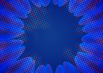 blue pop art zoom background