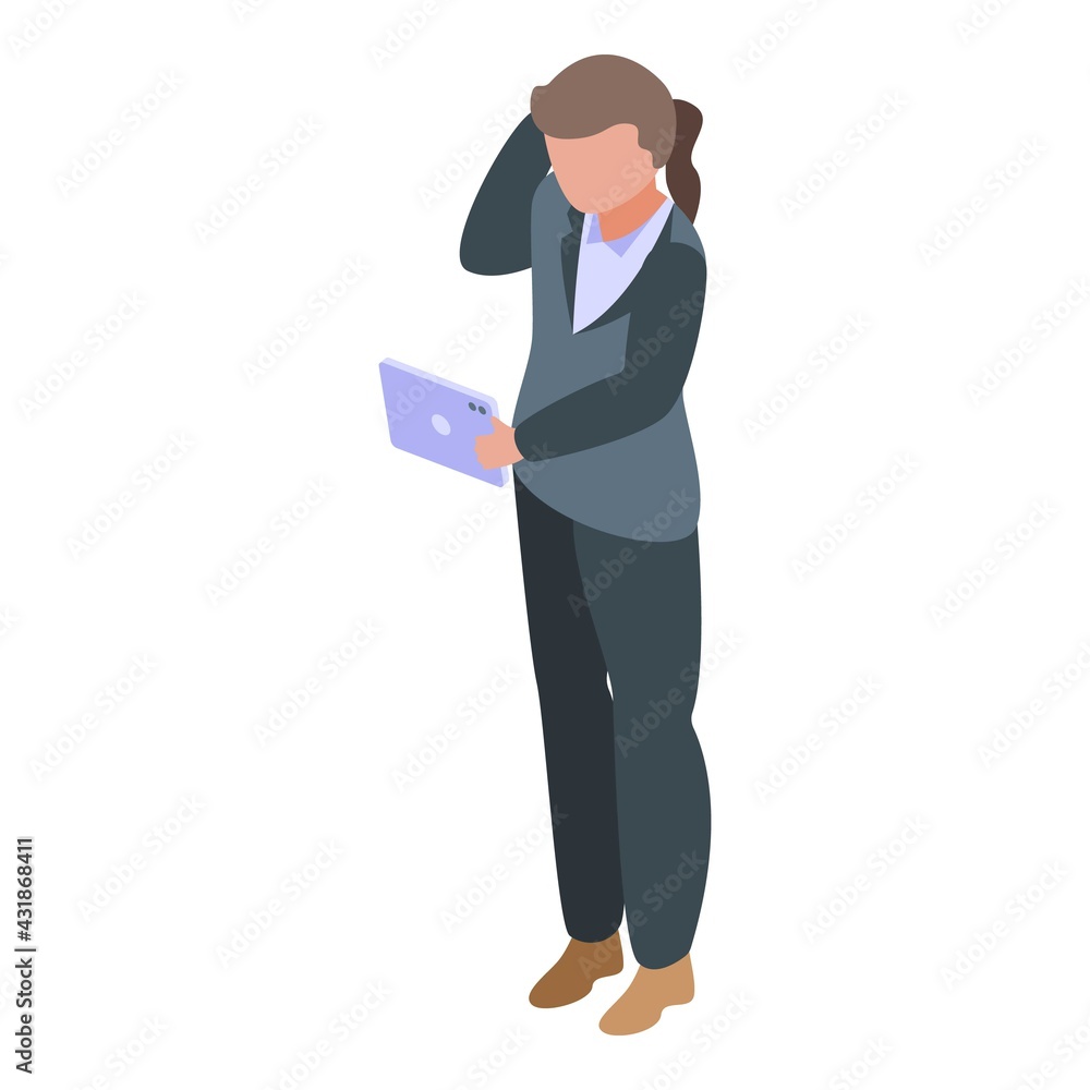 Aufkleber personal assistant icon. isometric of personal assistant vector icon for web design isolated on whit