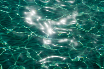 Fototapeta na wymiar shining aquamarine sea water surface 