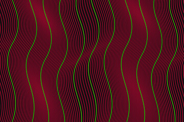 Dynamic wavy line effect pattern