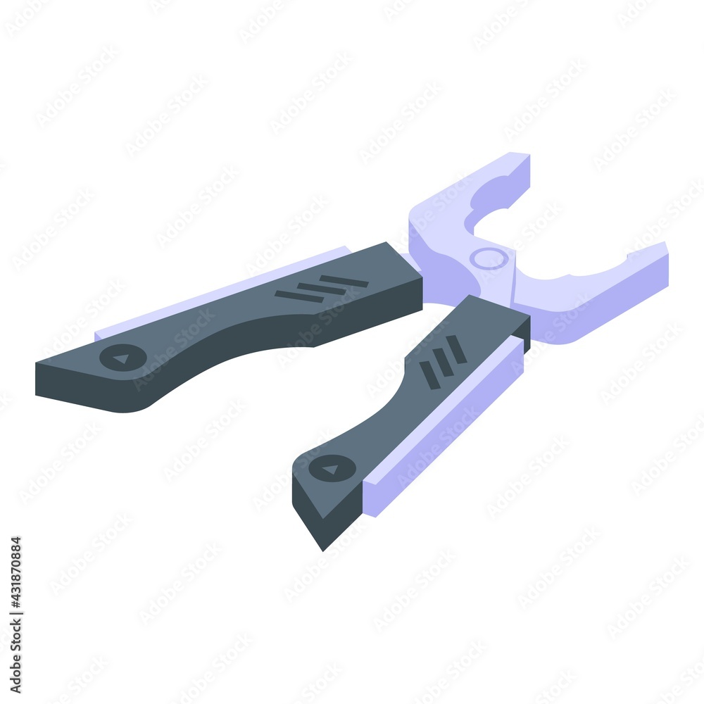 Poster multitool equipment icon. isometric of multitool equipment vector icon for web design isolated on wh