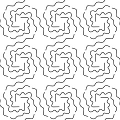 abstract black lines on white. minimalistic vector hand-drawn seamless pattern. simple elements for coloring