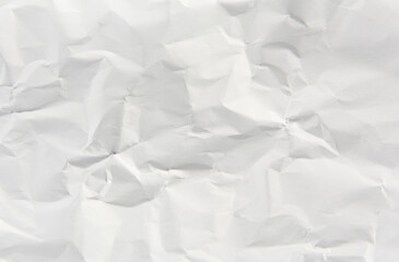Obraz premium white crumpled paper texture background.