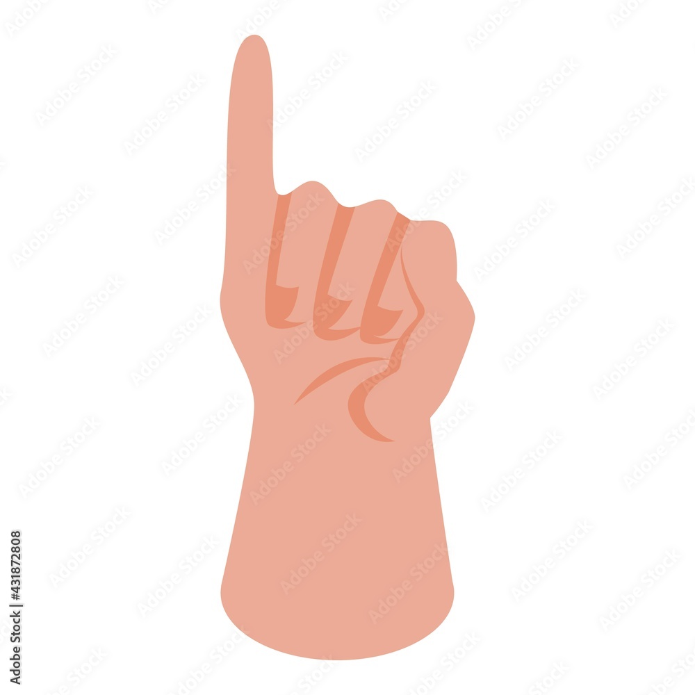 Poster hand counting gesture icon. isometric of hand counting gesture vector icon for web design isolated o