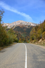 Caucasus mountains in autumn in Adygea, Russia