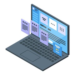 Browser interface icon. Isometric of Browser interface vector icon for web design isolated on white background